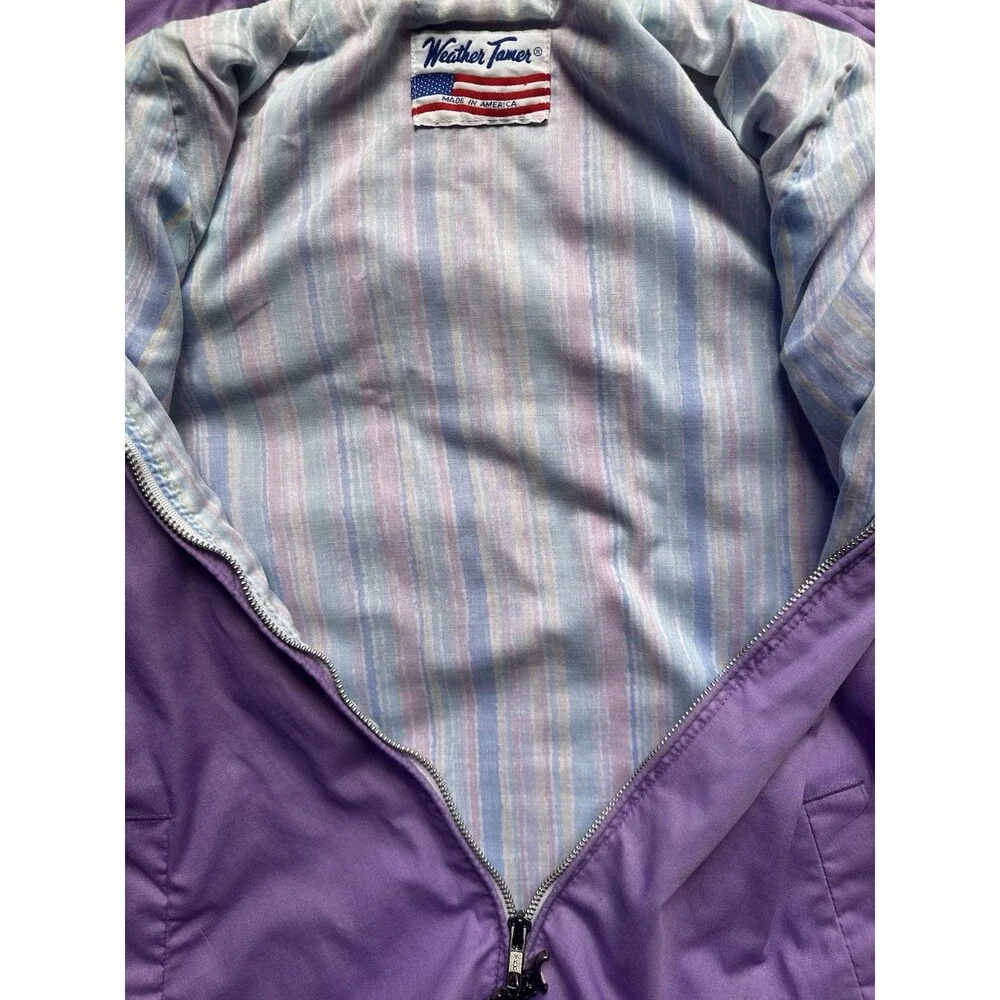 Vintage Weather Tamer Windbreaker M Purple 80s Jacket